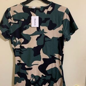 Green and Black Fitted Polo T-Shirt